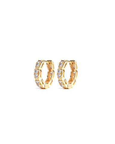 Calypso | Gold Short Crystal Earrings