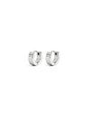 Cresson | Silver Croissant hoop earrings