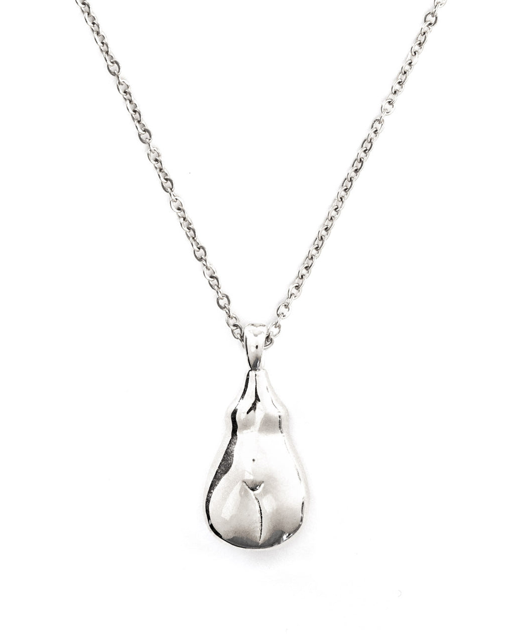 Embrace | Silver Woman Body Pendant Necklace