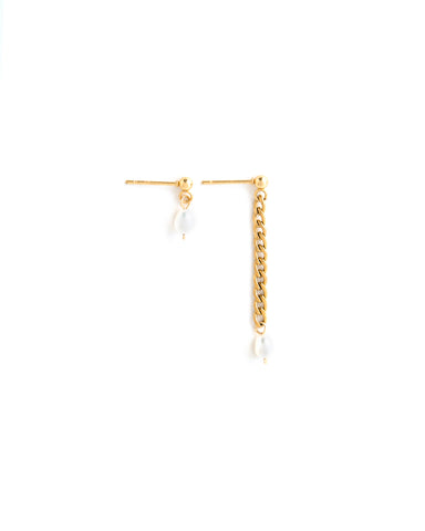 Jimmy | Gold Twisted Rectangular Hoop Earrings