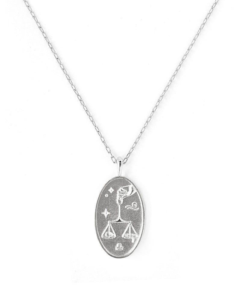 Libra | Silver Zodiac Necklace