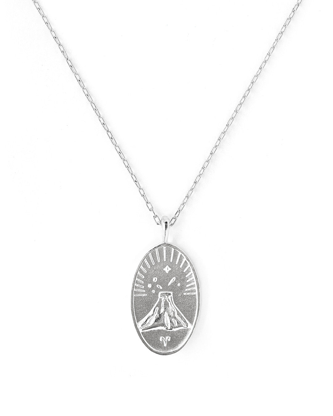 Aries Silver Zodiac Necklace