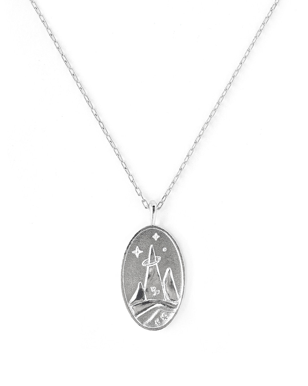 Capricorn Silver Zodiac Necklace