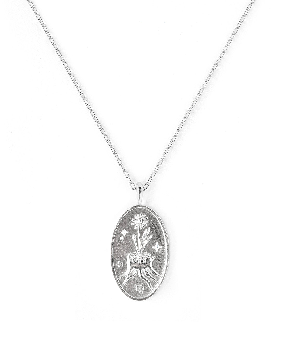 Virgo Silver Zodiac Necklace
