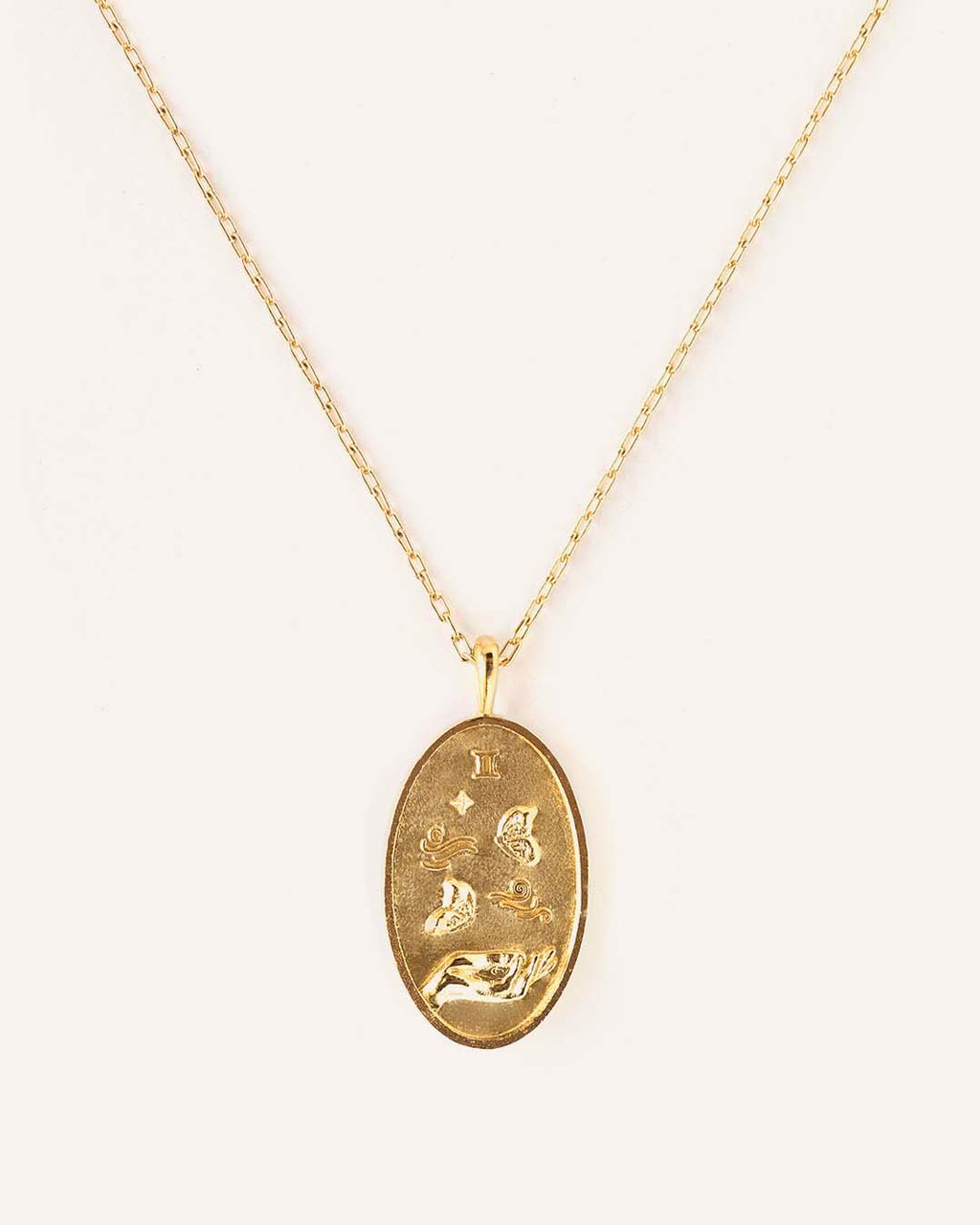 Gemini | 10K Solid Gold Zodiac Necklace