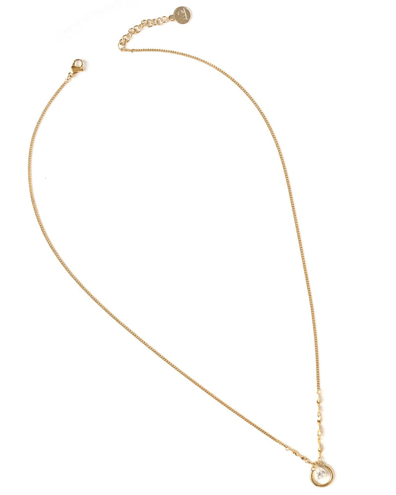 Grigri | Gold Long Crystal Necklace