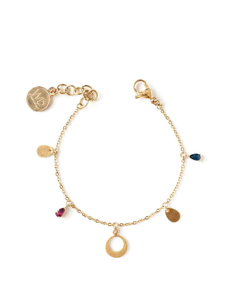 Horizon | Gold Charms & Crystals Bracelet | wellDunn jewelry