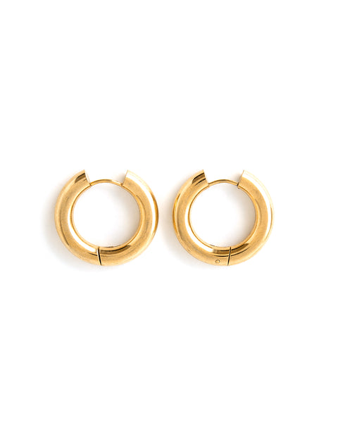 Hugo | Gold Chunky Hoop Earrings | wellDunn jewelry