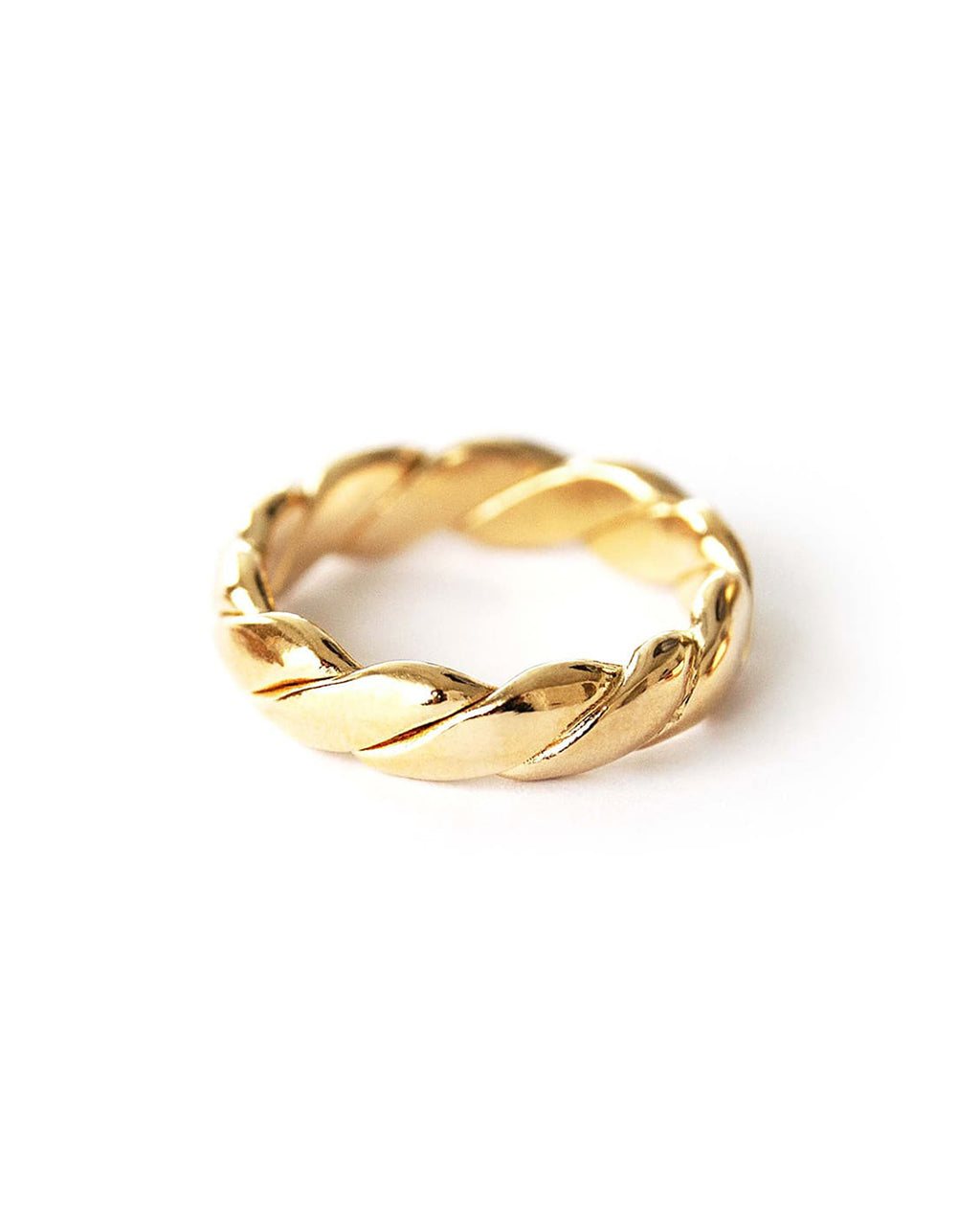 Jasmin | Gold Vermeil Thick Braided Band Ring