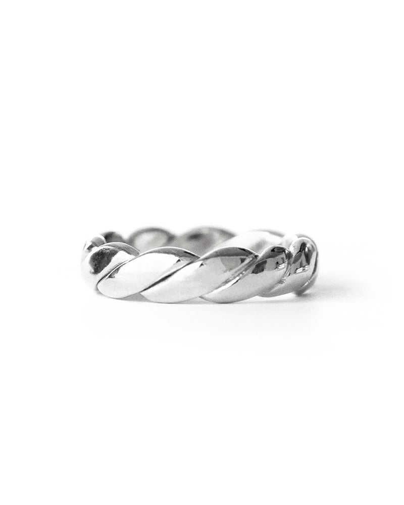 Jasmin | Sterling Silver Thick Braided Band Ring