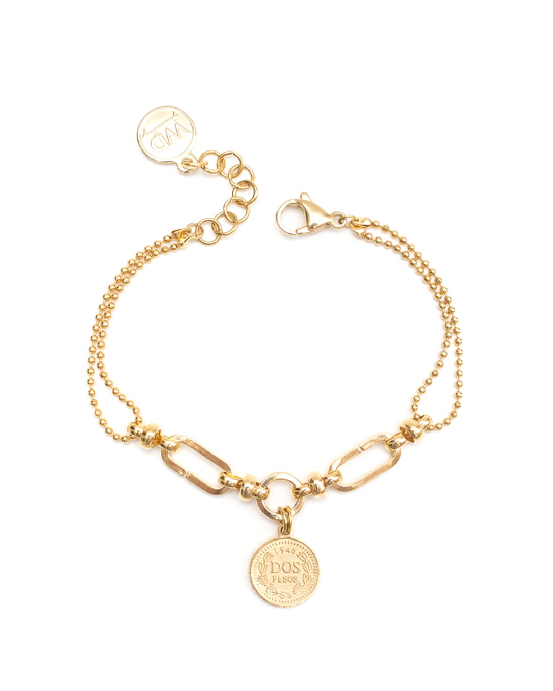 Juan | Gold Coin & Links Bracelet | wellDunn jewelry