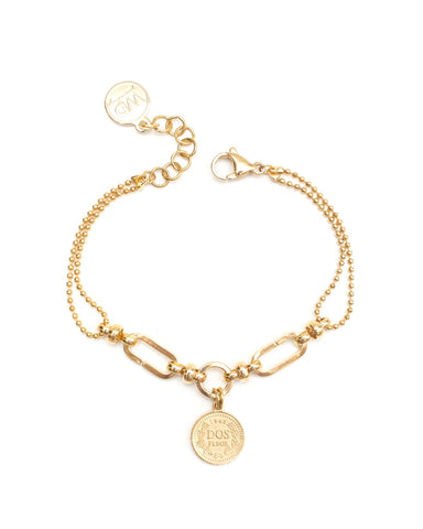Giardino | Gold Multi-Strands Stones Bracelet