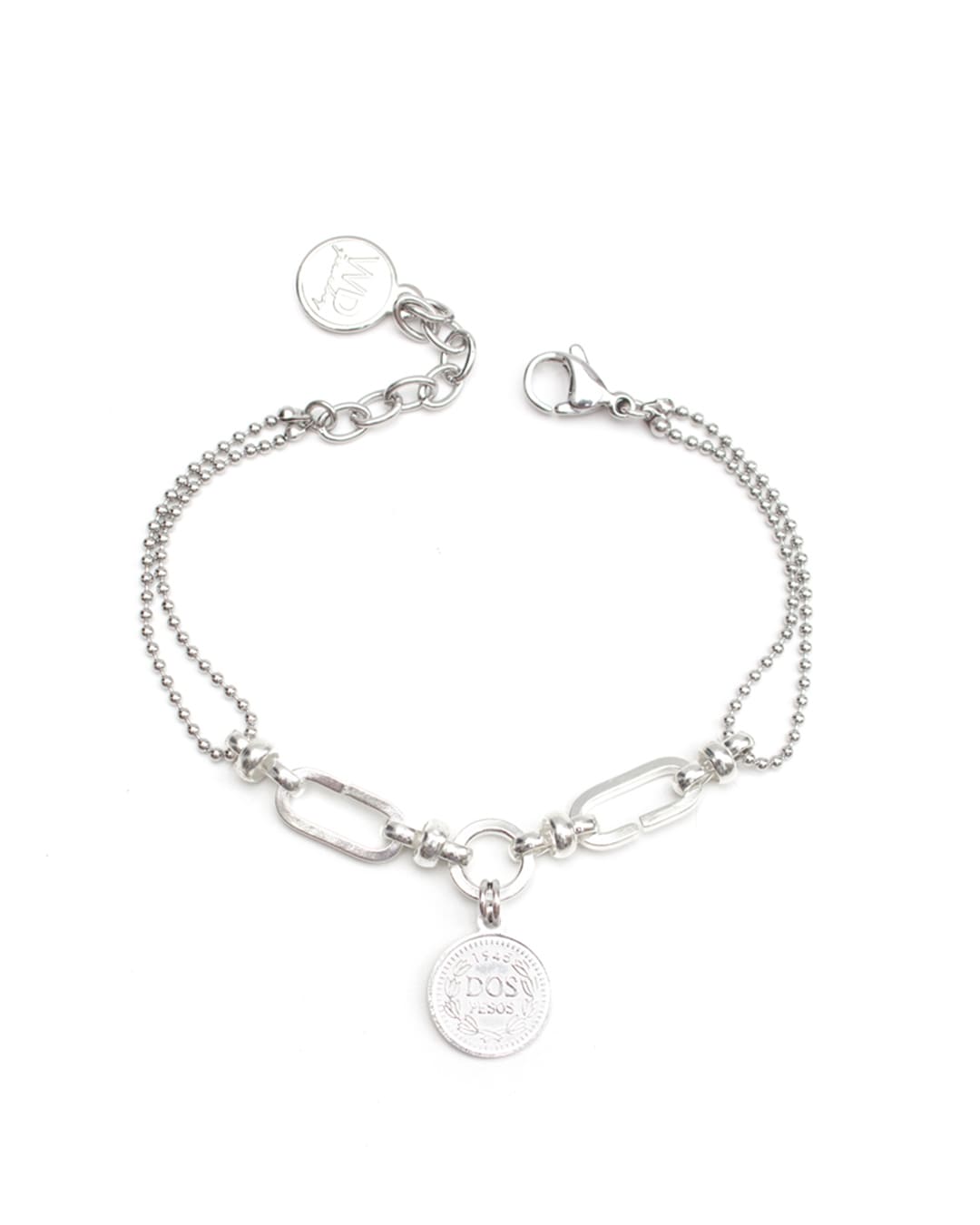 Juan | Silver Coin & Links Bracelet | wellDunn jewelry