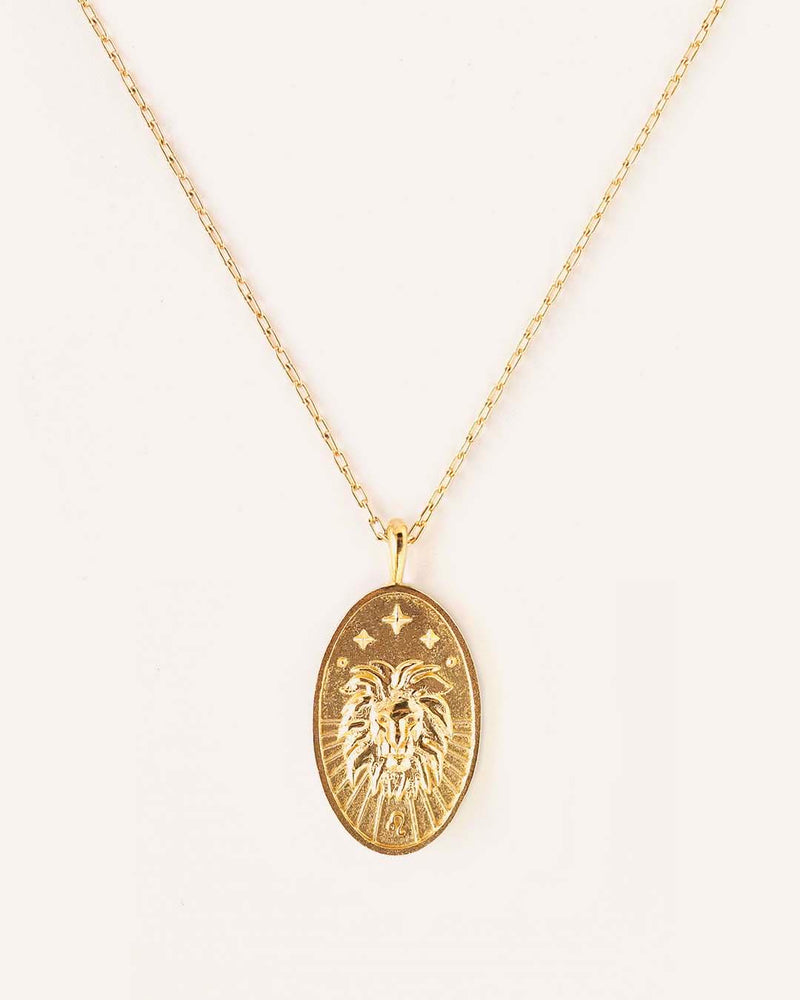 Leo | 10K Solid Gold Zodiac Necklace