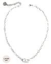 Luck | Silver Padlock Necklace Set