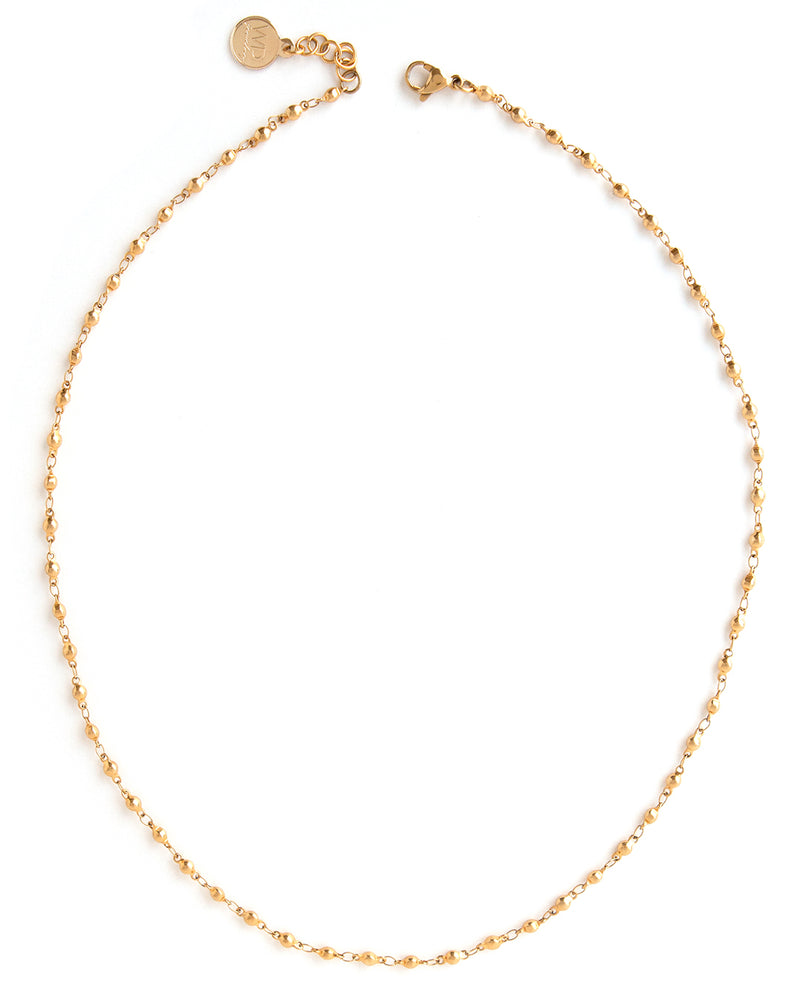 Maldon | Gold Long Beaded Link Necklace