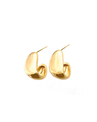 Joya | Gold Hoop Stones Earrings
