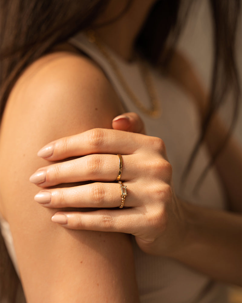 Sauge | Gold Vermeil Green Amethyst Ring