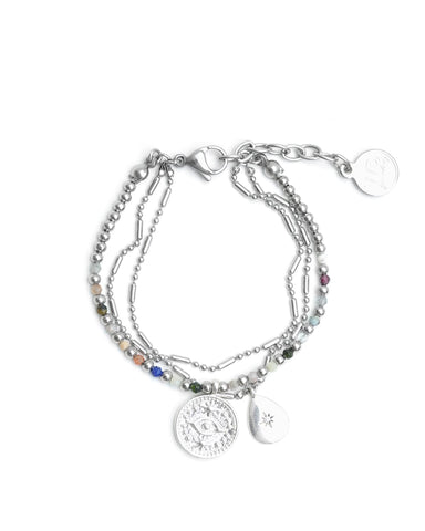 Toscana | Silver Large Figaro chain bracelet