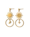 Manon | Gold Shiny dome hoop earrings