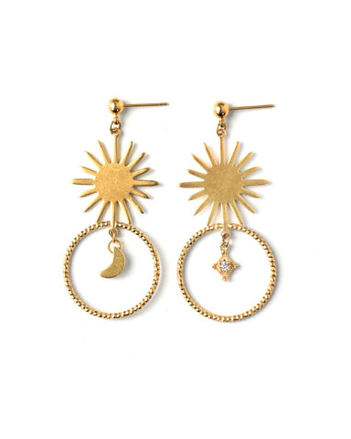 Navi | Gold Short Hoop Earrings