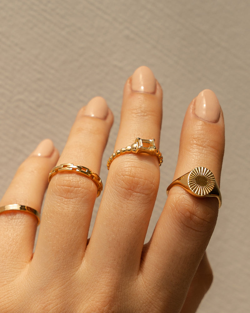 Sauge | Gold Vermeil Green Amethyst Ring