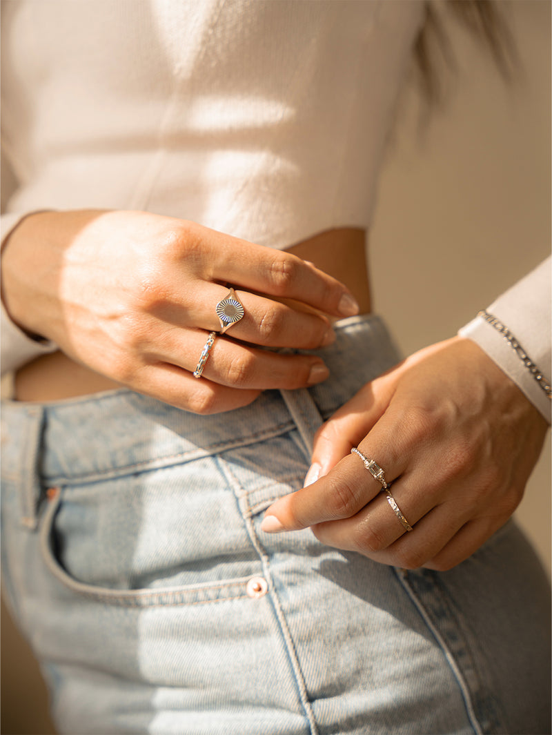 Link | Sterling Silver Fixed Chain Ring