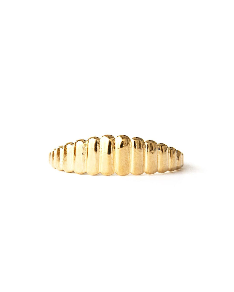 Ribba | Gold Vermeil Crown Ribbed Ring