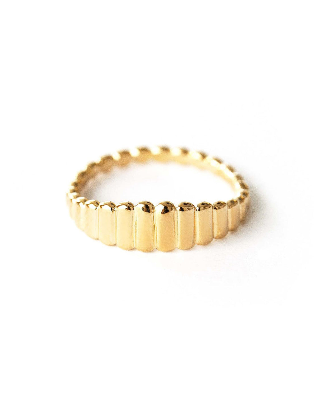 Ribba | Gold Vermeil Crown Ribbed Ring