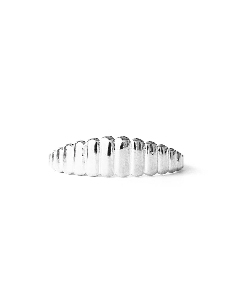 Ribba | Sterling Silver Crown Ribbed Ring