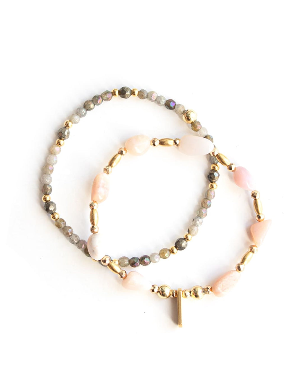 Rosalia | Gold Gemstones Bracelet Set