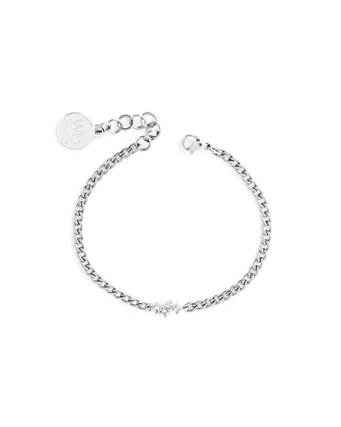 Toscana | Silver Large Figaro chain bracelet