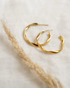 Twist | Gold Twisted Hoop Earrings