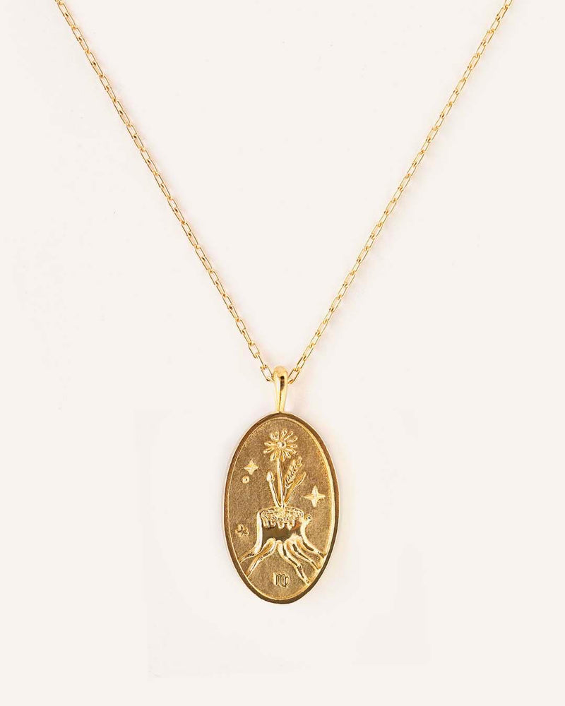 Virgo | 10K Solid Gold Zodiac Necklace