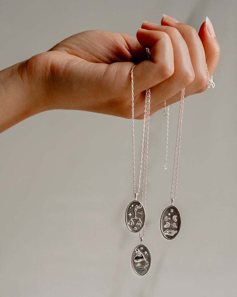 Zodiac necklace 2025 sterling silver