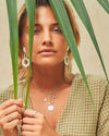 Akumal | Silver Nacre Statement Earrings