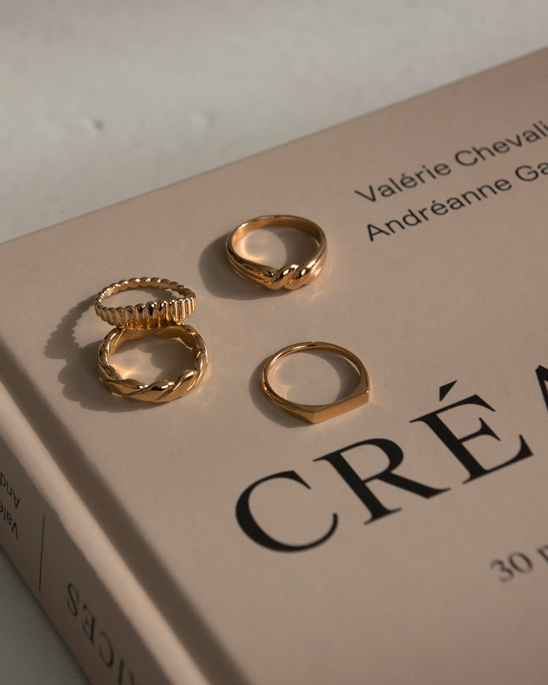 Fuso | Gold Vermeil Thin Signet Ring