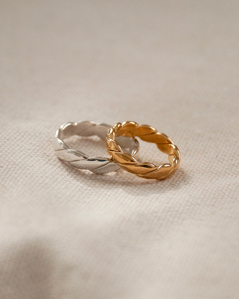 Jasmin | Sterling Silver Thick Braided Band Ring