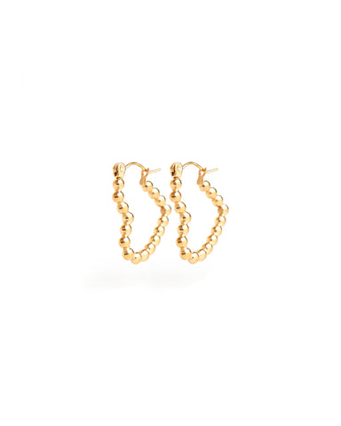 Jones | Gold Crystal Hoop Earrings