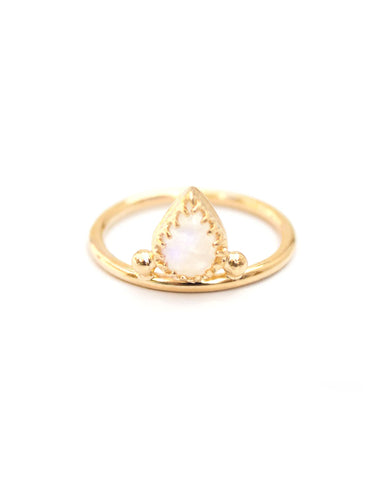 Mounia | Gold Vermeil Moonstone Ring