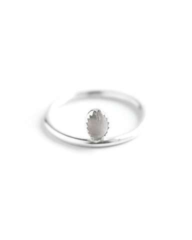 Ermite | Sterling Silver Sea Croissant Ring