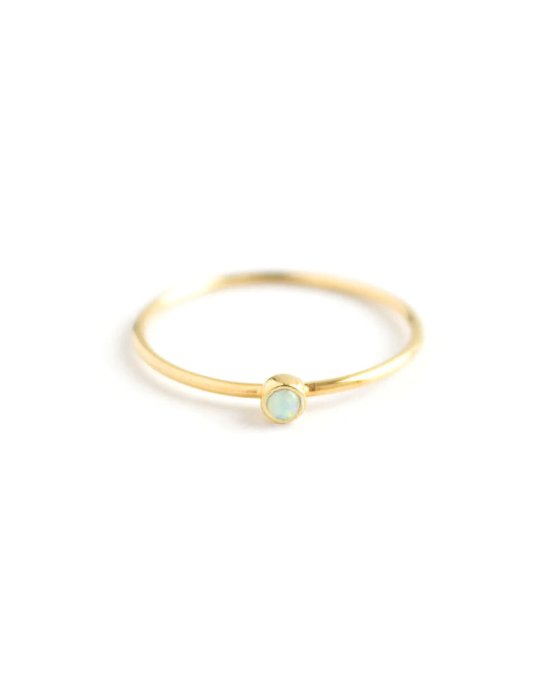Dainty | Gold Vermeil Opal Ring