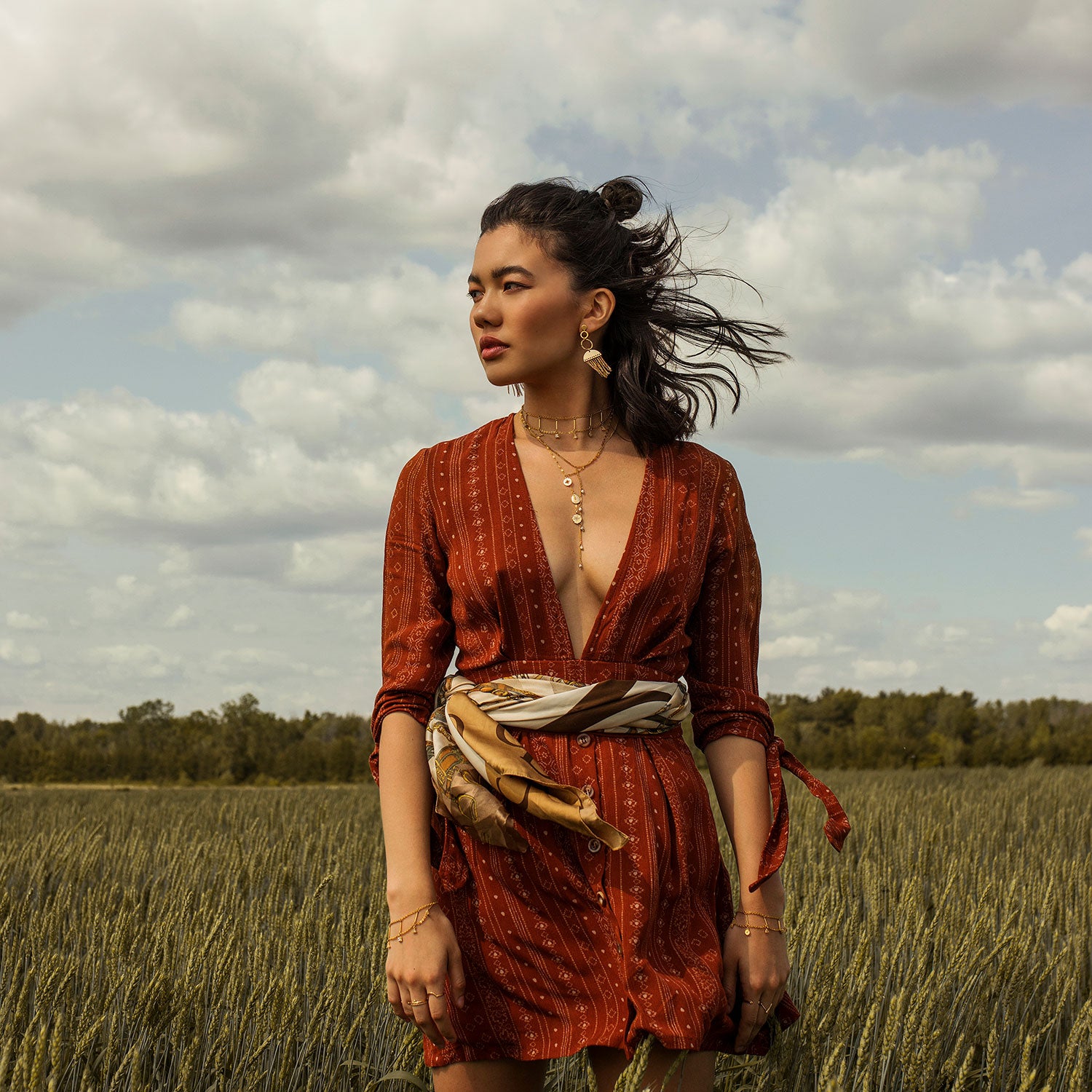 Necklaces - Luvia - Gold • wellDunn jewelry — Handmade in Montreal