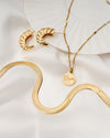 Cresson | Gold Croissant hoop earrings
