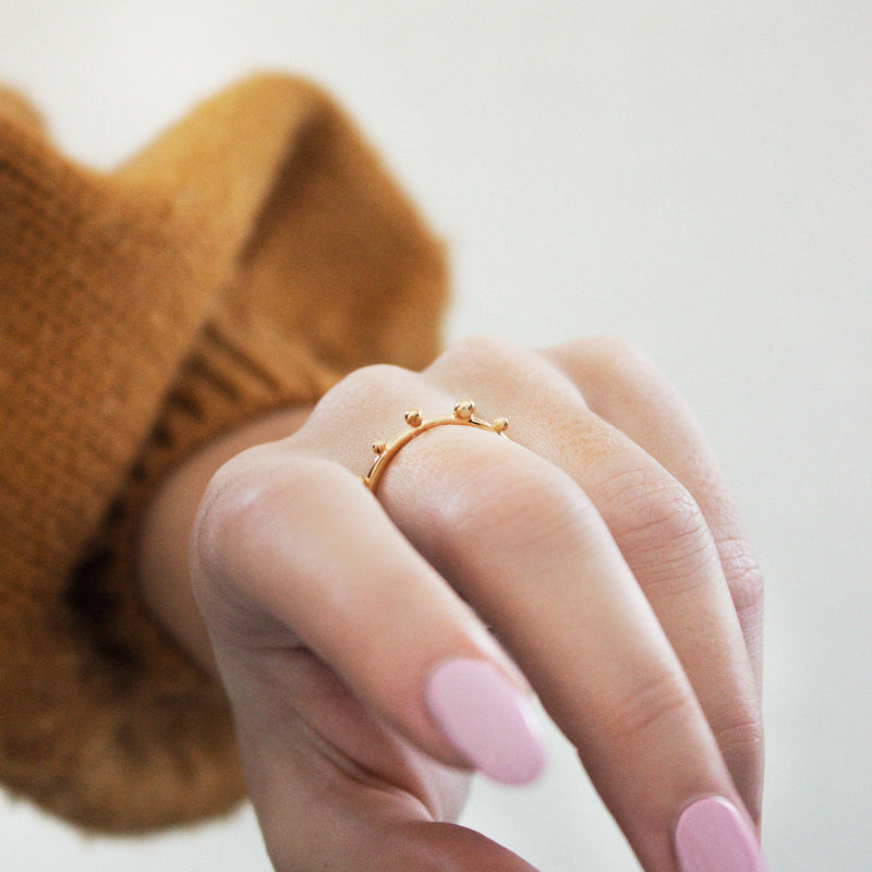Constance | Gold Vermeil Dotted Ring