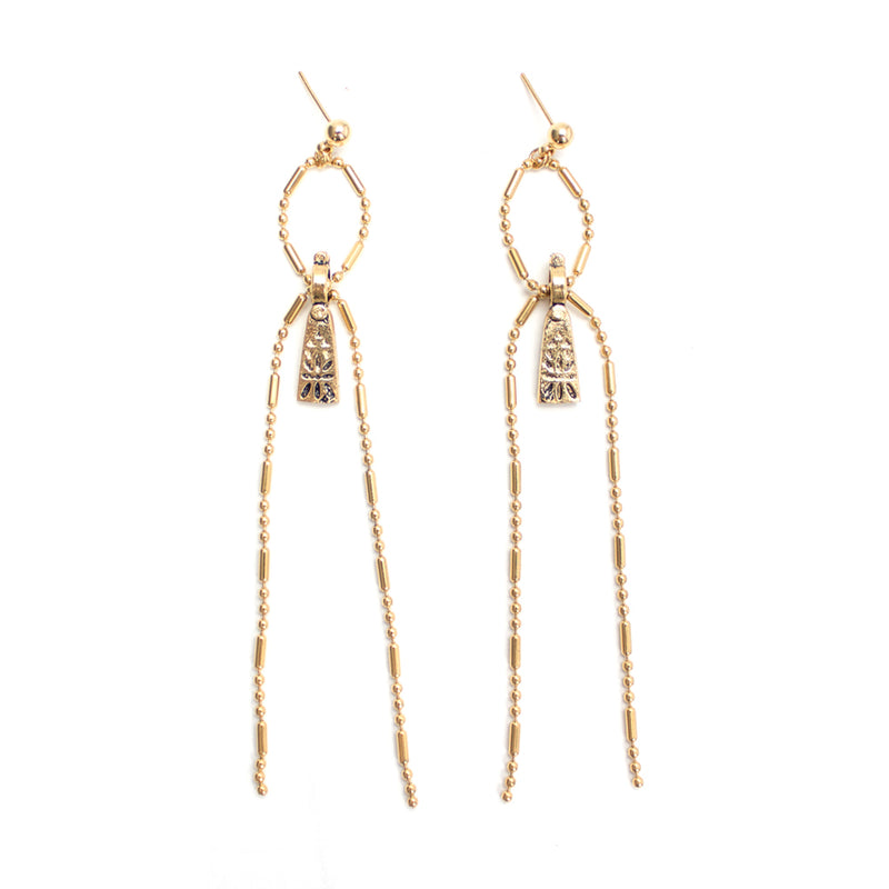 Earrings - Crow - Gold • wellDunn jewelry — Handmade in Montreal