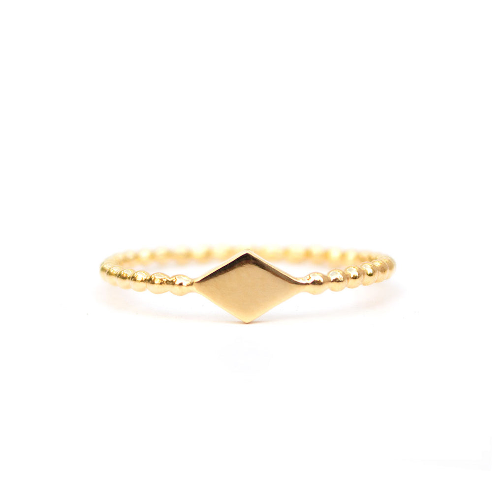 Kite | Gold Vermeil Diamond Shape Ring