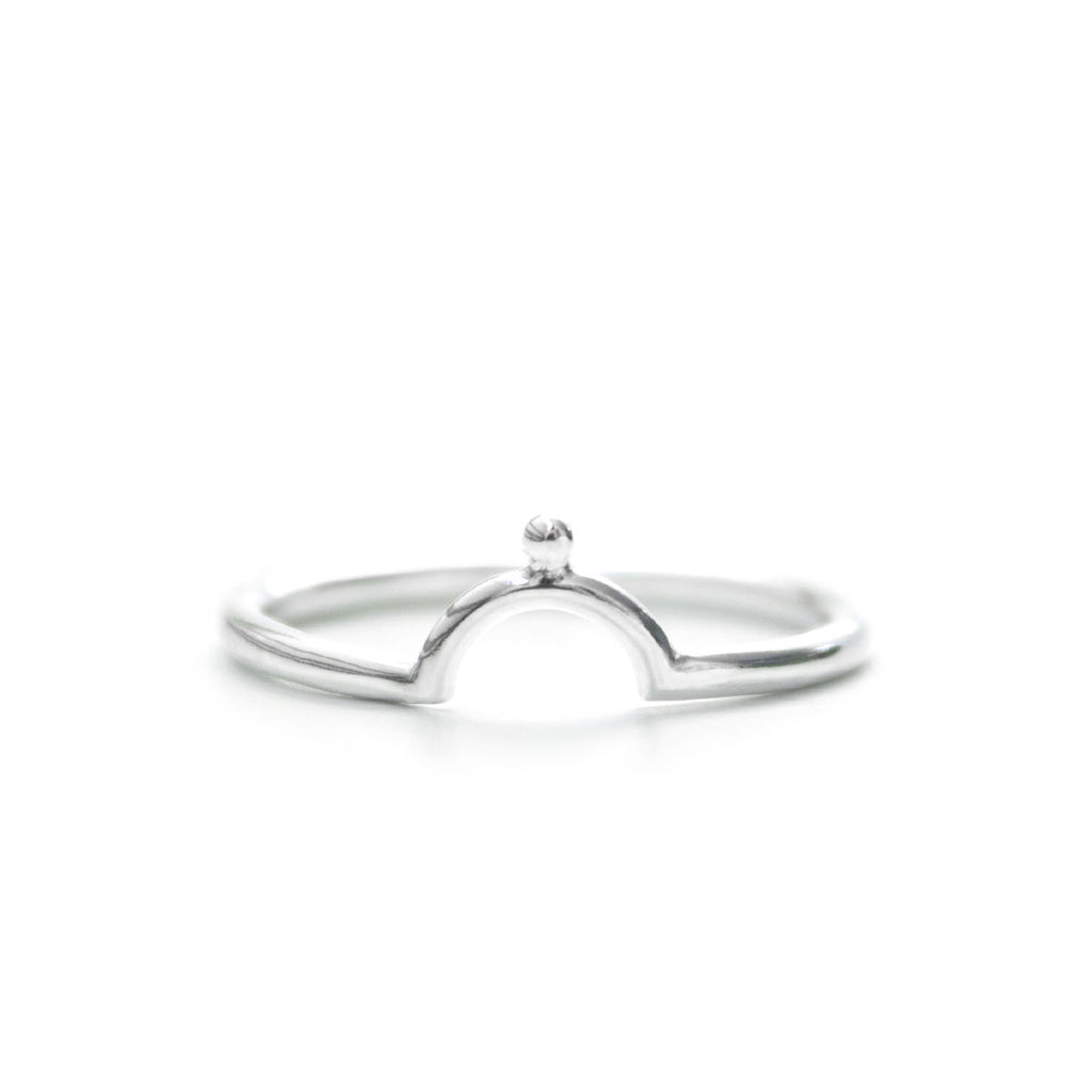 Omega | Sterling Silver Horseshoe Beaded Ring