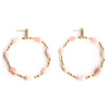 Catherine | Gold Pearl Crystal Hoop Earrings