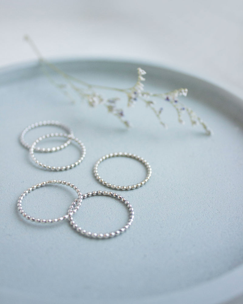 Perlu | Sterling Silver Beaded Ring